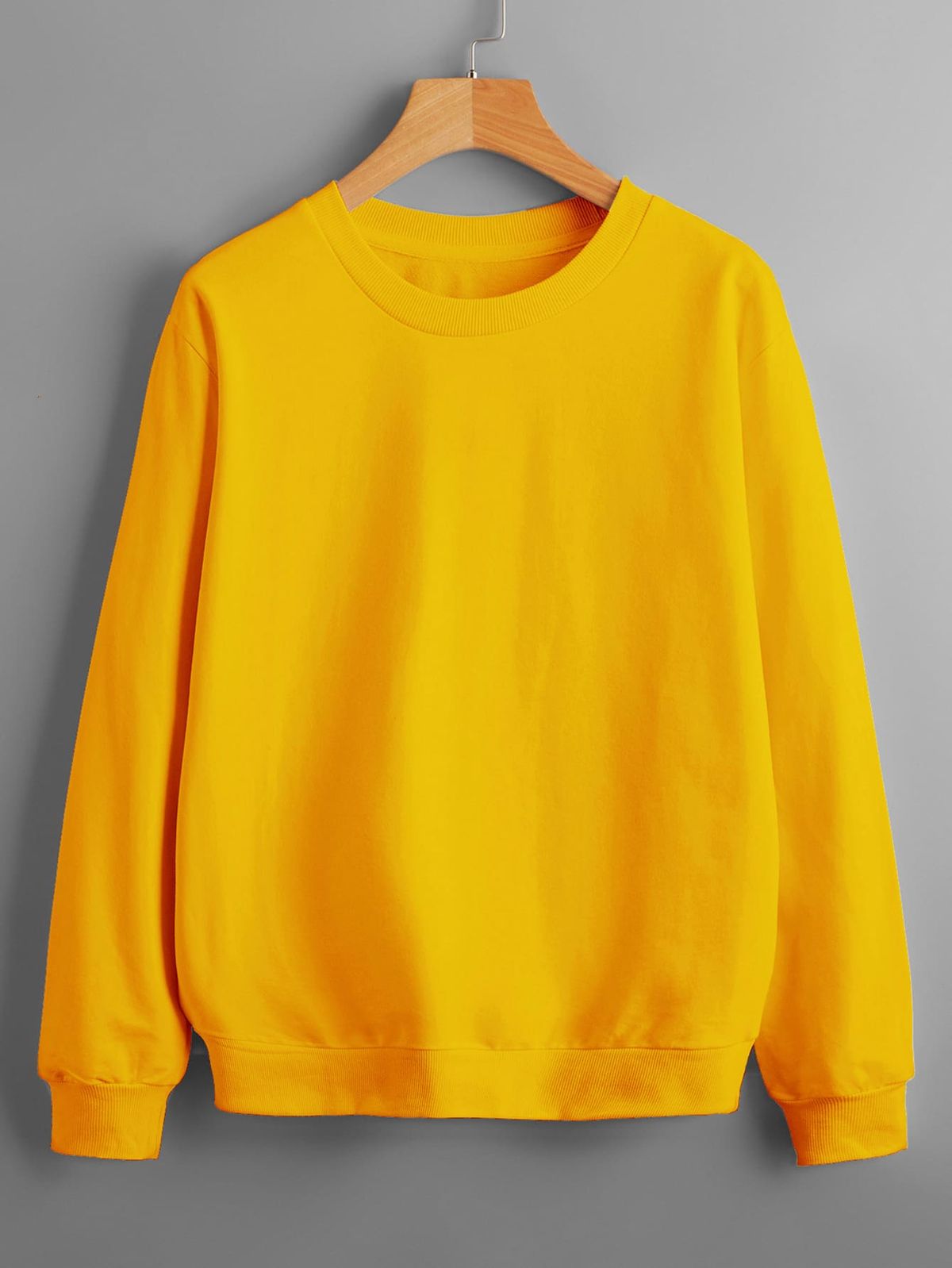 Yellow Loose Fit Sweatshirt