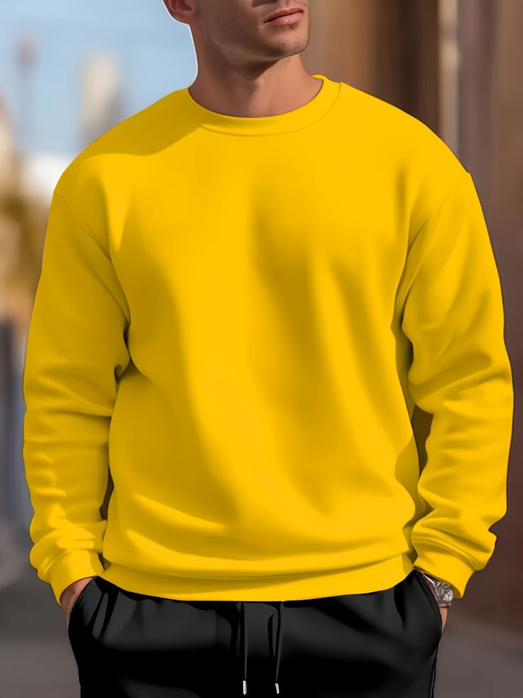 Yellow Loose Fit Sweatshirt